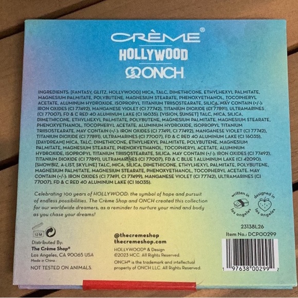 NEW THE CREME SHOP X ONCH X HOLLYWOOD DREAM CITY 9 COLOR EYESHADOW PALETTE - Picture 5 of 5